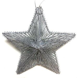 Silver Star Holiday Ornament